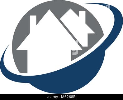 House Swoosh Logo Design Template Vector Stock Vector