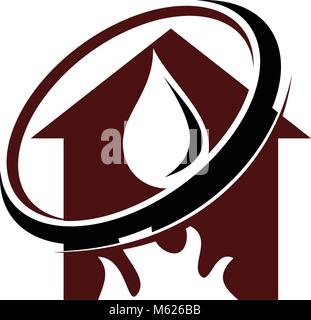 house restore from disaster Stock Vector