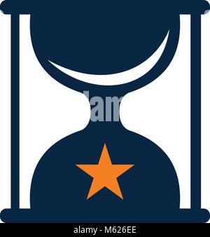 Hourglass Star Immediate Stock Vector