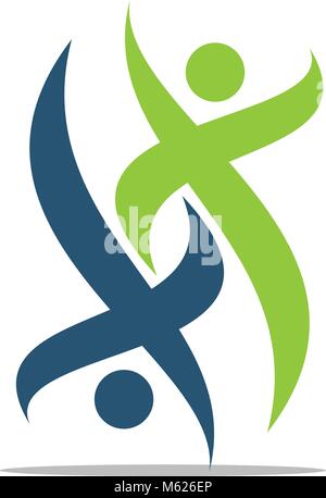 Human Health Synergy DNA Stock Vector