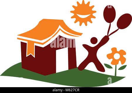 Happy Hall School Solutions Stock Vector