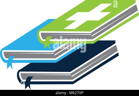 Health Books Logo Design Template Vector Stock Vector