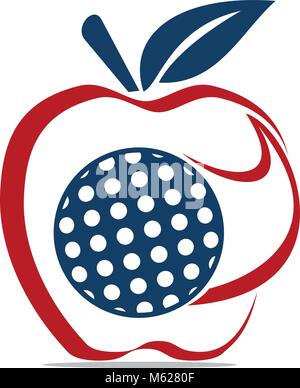 Apple Golf Ball Stock Vector