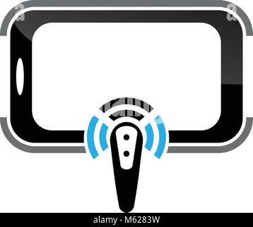 Stick Selfie Handle Phone Stock Vector