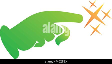 Magic Hand Logo Design Template Vector Stock Vector
