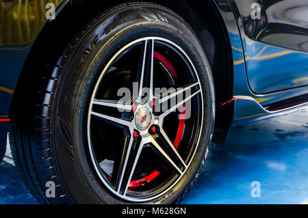 Close up car Alloy Wheels. Stock Photo
