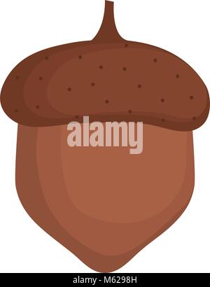 colorful acorn over white background  vector illustration Stock Vector