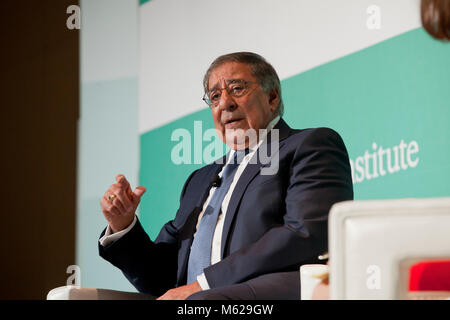 October 23, 2017, Washington, DC USA - Leon Panetta, former Secretary of Defense and CIA, speaking on countering violent extremism. Stock Photo