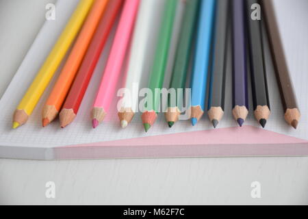 Colored pencils Stock Photo