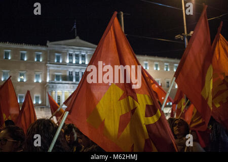 Supporters Of The Greek Communist Party KKE During A Demonstration ...