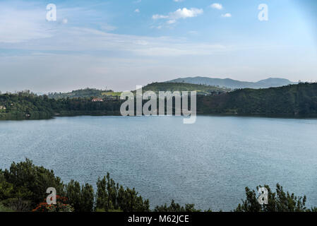 Bank of Babogaya Lake (Bishoftu Guda), Addis Ababa, Ethiopia, East Africa Stock Photo