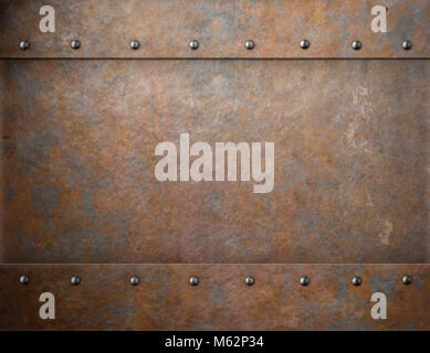 old rusty metal steam punk background Stock Photo