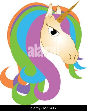 Cute unicorn. Fantasy creature Stock Vector