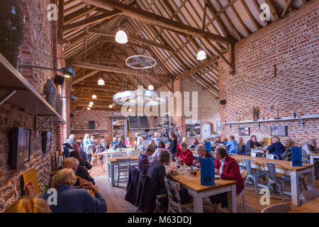 Tea room in a converted 18th century barn. Stock Photo