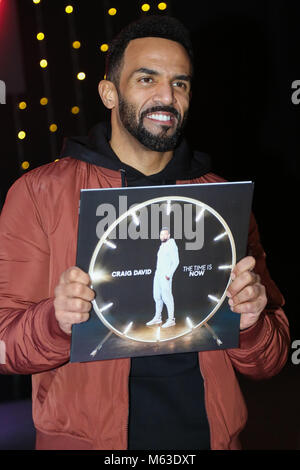 Craig David signs his latest album “The Time Is Now” at HMV store in Oxford Street, London  Featuring: Craig David Where: London, United Kingdom When: 28 Jan 2018 Credit: WENN.com Stock Photo