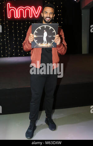 Craig David signs his latest album “The Time Is Now” at HMV store in Oxford Street, London  Featuring: Craig David Where: London, United Kingdom When: 28 Jan 2018 Credit: WENN.com Stock Photo