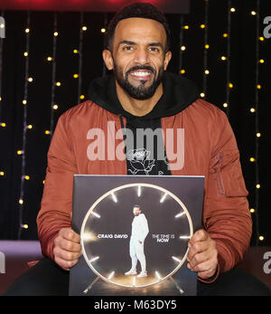 Craig David signs his latest album “The Time Is Now” at HMV store in Oxford Street, London  Featuring: Craig David Where: London, United Kingdom When: 28 Jan 2018 Credit: WENN.com Stock Photo