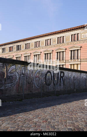 Topography of Terror, documentation of Nazi rule, in the district, Kreuzberg, Berlin, Germany, part of the former Berlin Wall Stock Photo