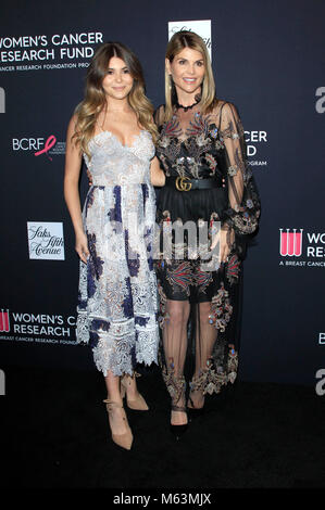 Lori Loughlin and her daughter Olivia Jade Giannulli attending 'The Women's Cancer Research Fund's an Unforgettable Evening' Benefit Gala at Beverly Wilshire Four Seasons Hotel on February 27, 2018 in Beverly Hills, California. Stock Photo