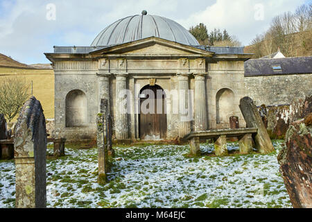 The Johnstone Mausoleum for John Johnstone of Alva at Westerkirk Graveyard near  Bentpath, Dumfries and Galloway Designed in1790 by Robert Adam Stock Photo