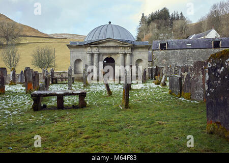 The Johnstone Mausoleum for John Johnstone of Alva at Westerkirk Graveyard near  Bentpath, Dumfries and Galloway Designed in1790 by Robert Adam Stock Photo