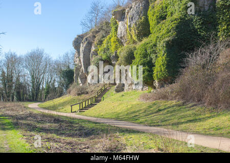 Creswell Crags, Creswell, Workshop, Derbyshie, England Stock Photo