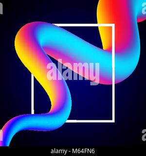 Abstract colorful psychedelic background. Modern vector illustration. Stock Vector