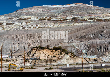 Tailings at Bluebird Copper Mine, open-pit mine operated by Freeport ...