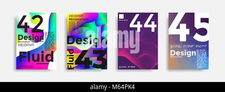 Covers templates collection with graphic geometric shapes  Stock Vector