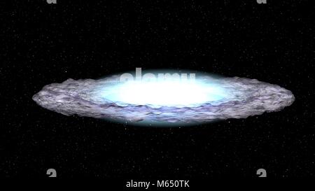 Sombrero galaxy in deep space 3d render Stock Photo