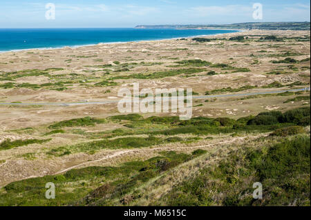 View over the Dunes d'Hattainville, Normandy Fance on a sunny day in summer Stock Photo