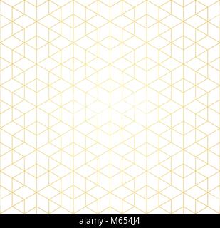 Geometric pattern of intersecting lines on a white background. Golden gradient. Abstract background for your design. Vector illustration. Stock Vector