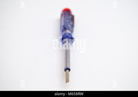 Screwdriver for testing electricity Stock Photo