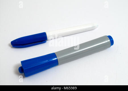 2 markers for the board, gray and white on a white background Stock Photo