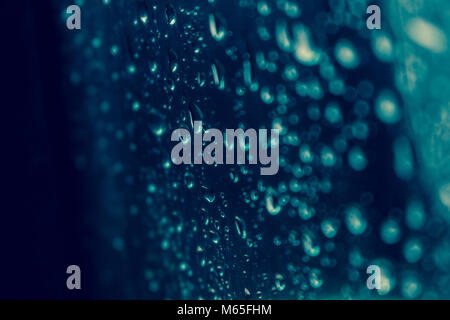 Drops. Raindrops on the car window. Macro. Stock Photo