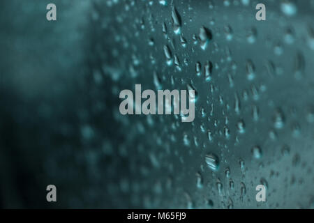 Drops. Raindrops on the car window. Macro. Stock Photo