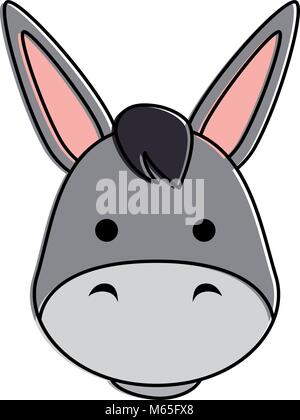 cute mule character icon Stock Vector