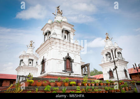 Rajrajeshwari Temple in Pashupatinath Temple complex in Kathmandu, Nepal. This is the most sacred place to all Hindus in Nepal. Stock Photo