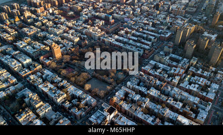 Tompkins Square Park and the East Villlage, Manhattan, New York Ciity, USA Stock Photo