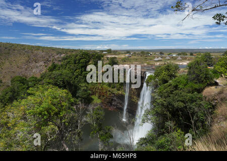 Kama Meru Falls, Canaima National Park. Stock Photo