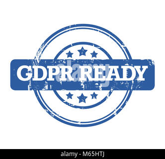 General Data Protection Regulation, GDPR compliant stamp on white background. Stock Photo