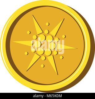 Cardano virtual money currency Stock Vector