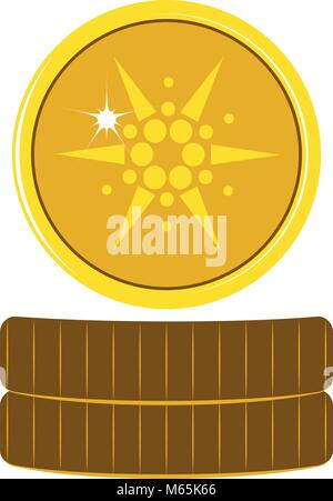 Cardano virtual money currency Stock Vector