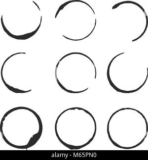 Coffee Stains Set Stock Vector