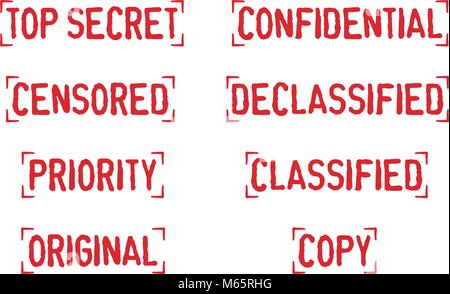 Old Rubber Stamp Collection Set Stock Vector