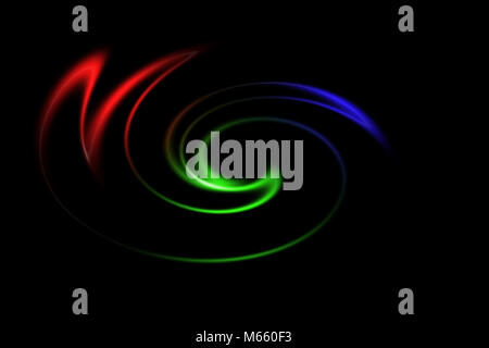 Colorful computer generated abstract background with red, green and blue colors on black background Stock Photo
