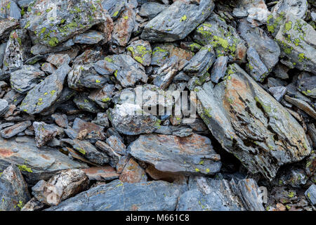 Rock slide - Canada, British Columbia, Selkirk Mountains Stock Photo