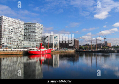 Lightship, Canning Dock, Liver[pool. Merseyside, England, Uk, United Kingdom Stock Photo