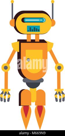 Funny robot cartoon Stock Vector