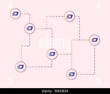 Dash blockchain technology style background Stock Vector Image & Art ...